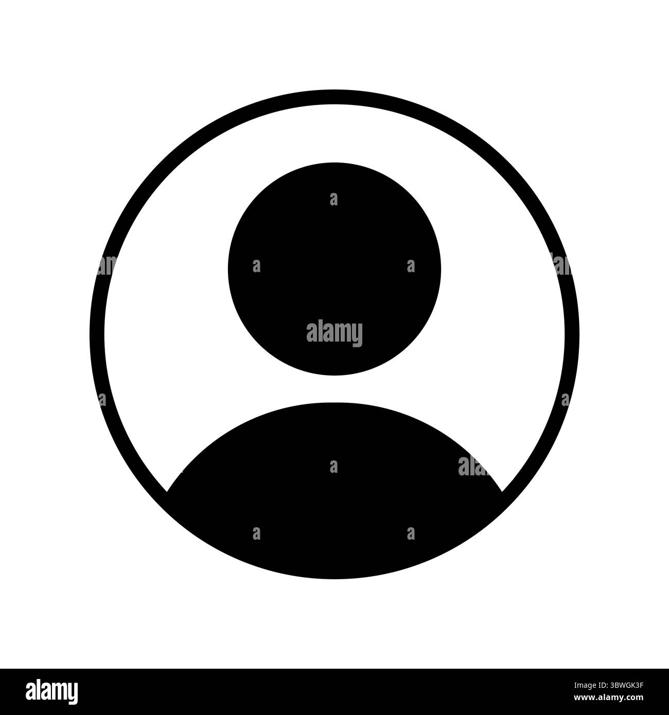 Simple profile icon. Thin avatar outline. User circle vector. Account ...