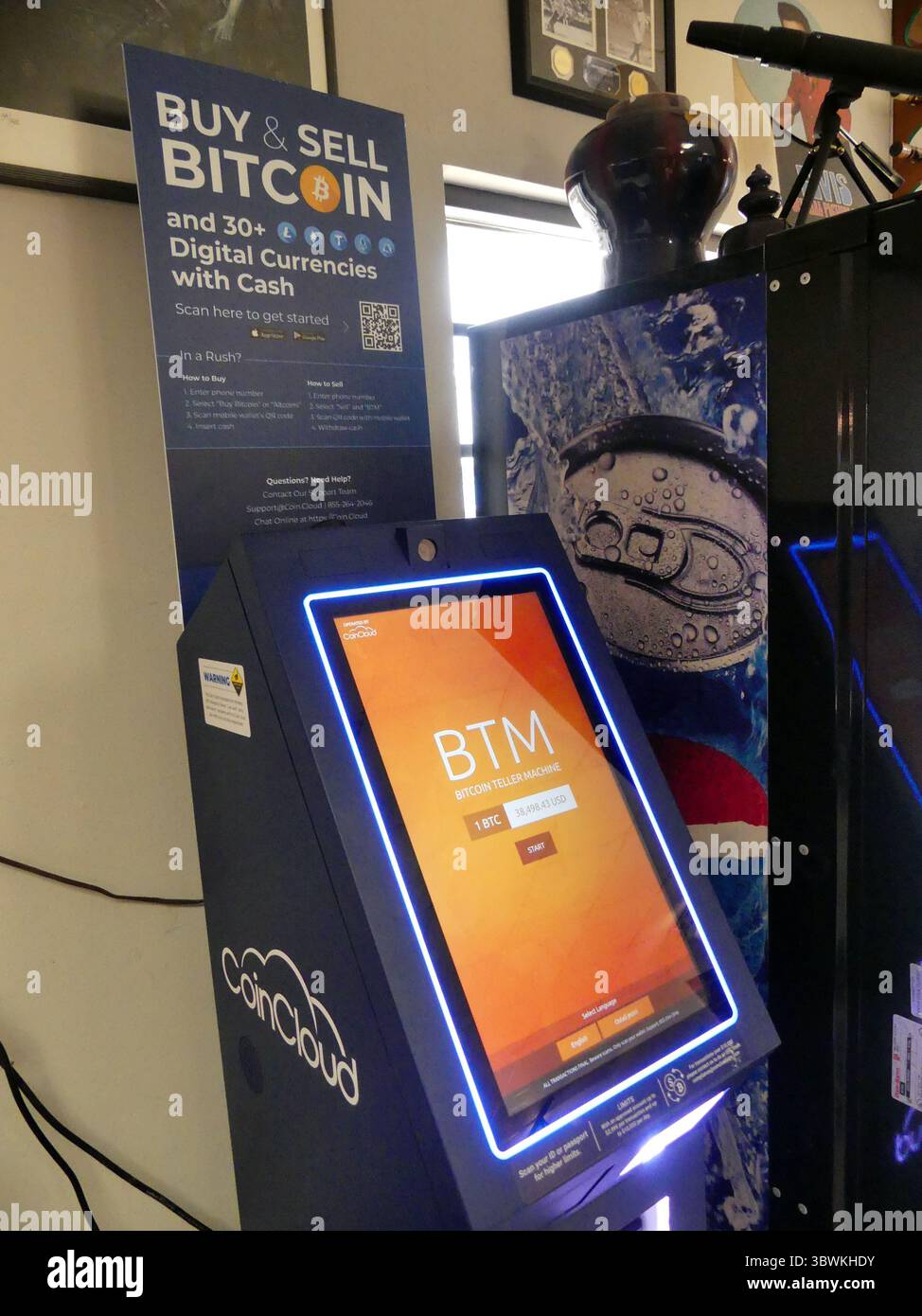 An ATM machine to buy and sell bitcoin by Bitcoin Embassy stands in the  Elephant and Castle shopping centre in London, United Kingdom on February  11, 2019 Stock Photo - Alamy