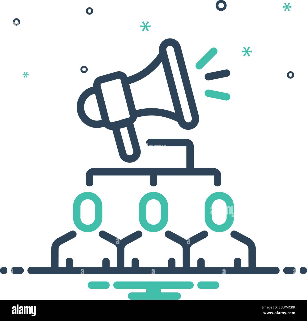 Icon for pr campaign, pr Stock Vector