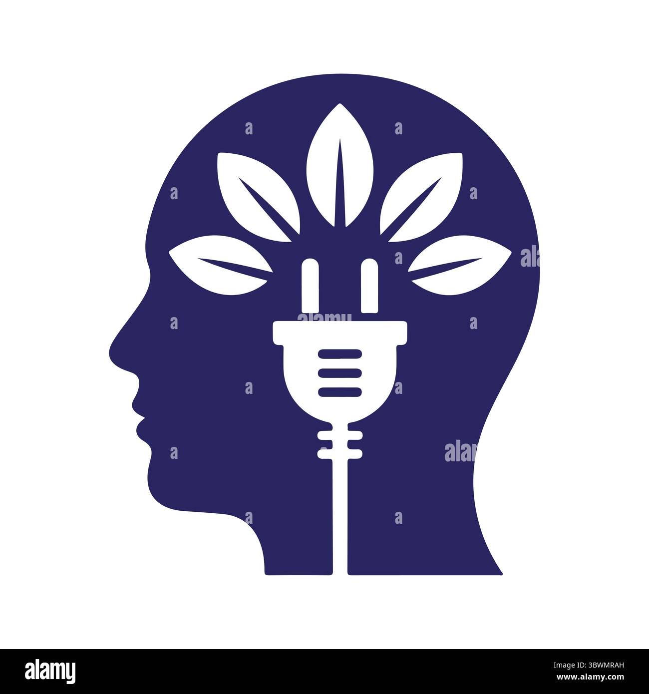 Human technology plug in brain Stock Vector Images - Alamy