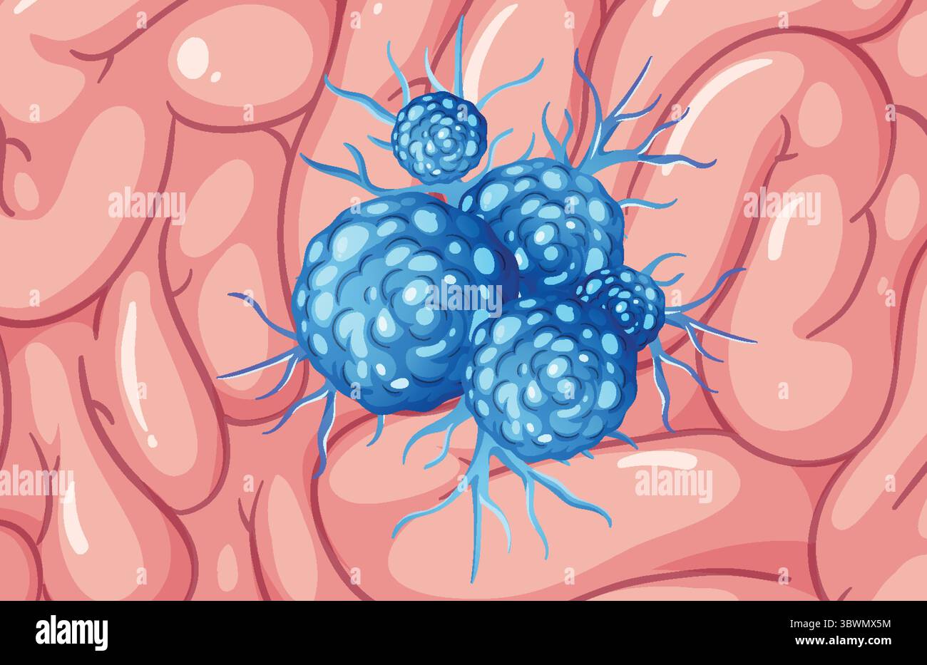 Brain Cell Processor Vector illustration of abstract brain cells with vibrant colors and ...
