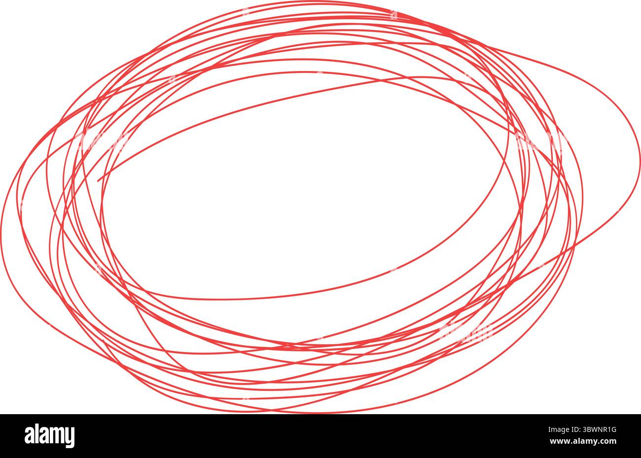 Dynamic red abstract circles swirling, creating a modern and vibrant design element Stock Vector
