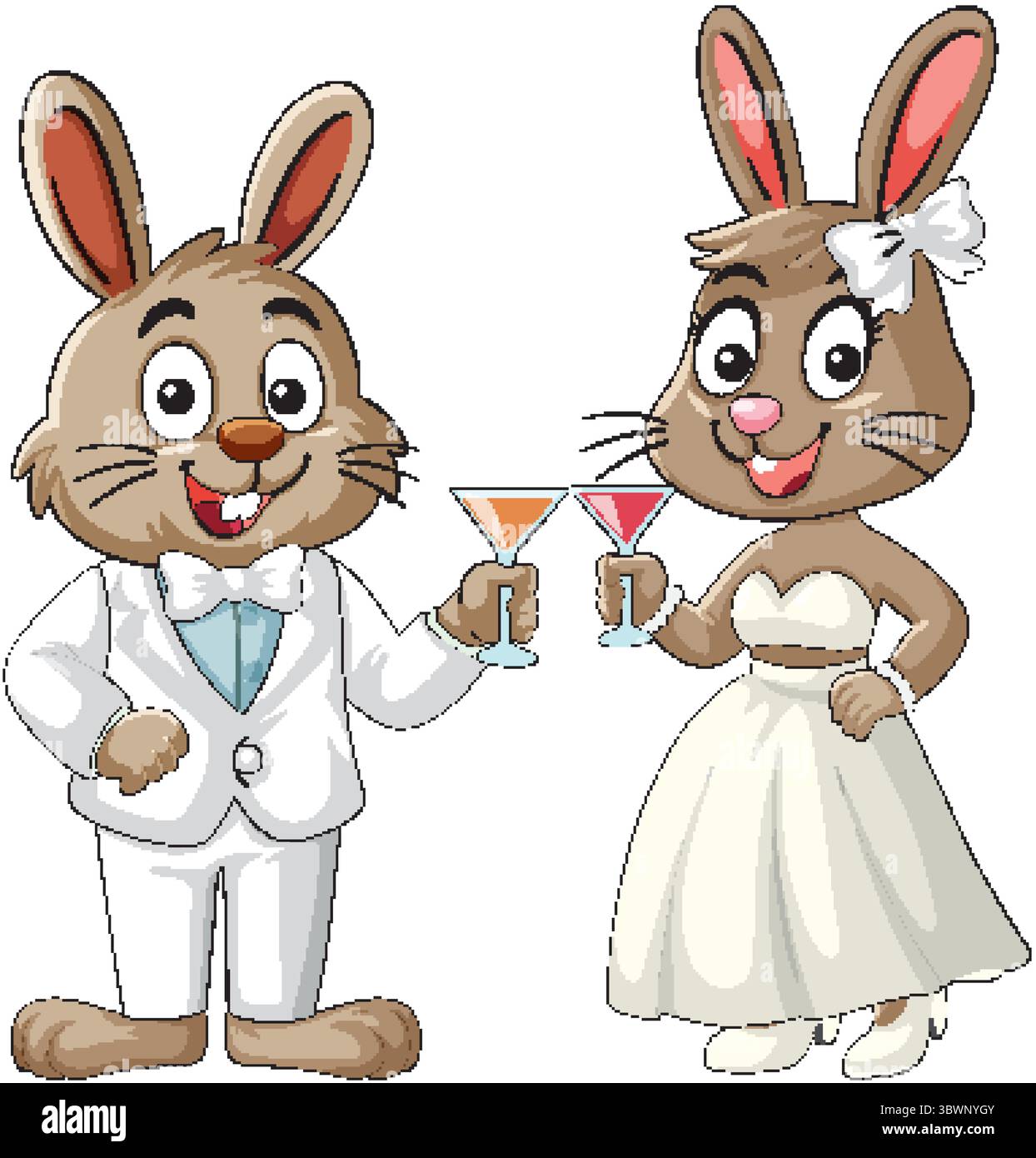 Bride and groom rabbit Cut Out Stock Images \u0026 Pictures - Alamy, image size:1244x1390