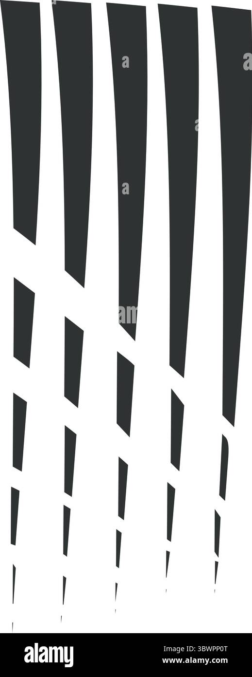 Modern abstract design with bold black vertical elements for impactful backgrounds and creative layouts Stock Vector