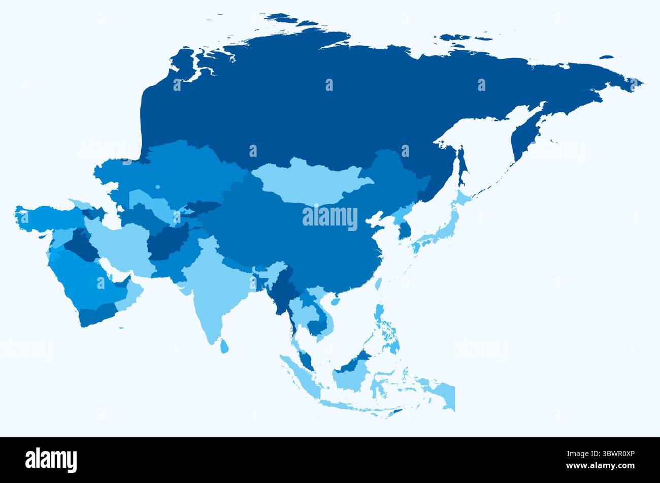 Asia Map Simple 736x636
