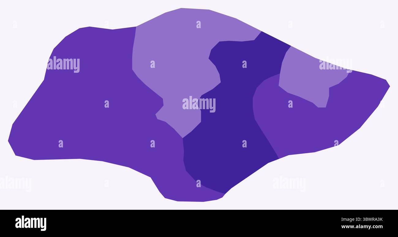 Map of Singapore with regions - Map Of Singapore With Regions Just A Simple Country Border Map With Region Division Deep Purple Color Palette Flat Republic Of Singapore Shape With 3BWRA3K