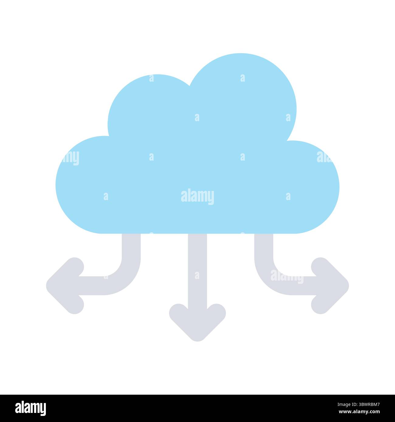Cloud with down arrow, icon of cloud download Stock Vector Image & Art ...