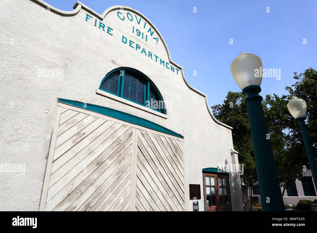 Covina, California: Historic Firehouse and Jail Built in 1911  transformed into a community museum in 1979 Stock Photo