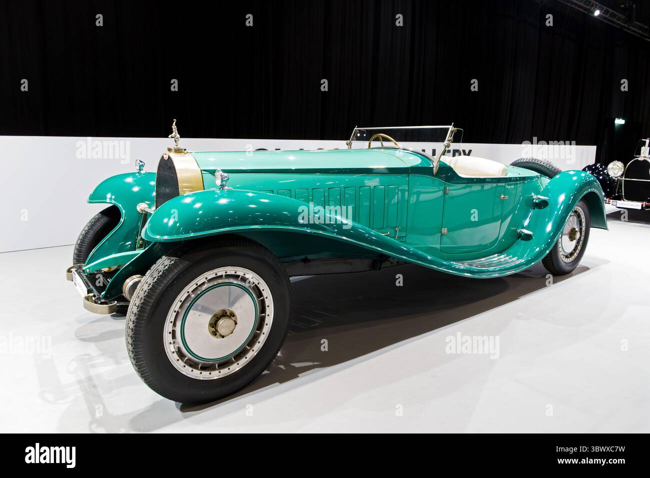 Bugatti Type 41 Royale Roadster Esders (1930), classic luxury car icon of pre-war automotive design, at the Geneva International Motor Show. Switzerla Stock Photo