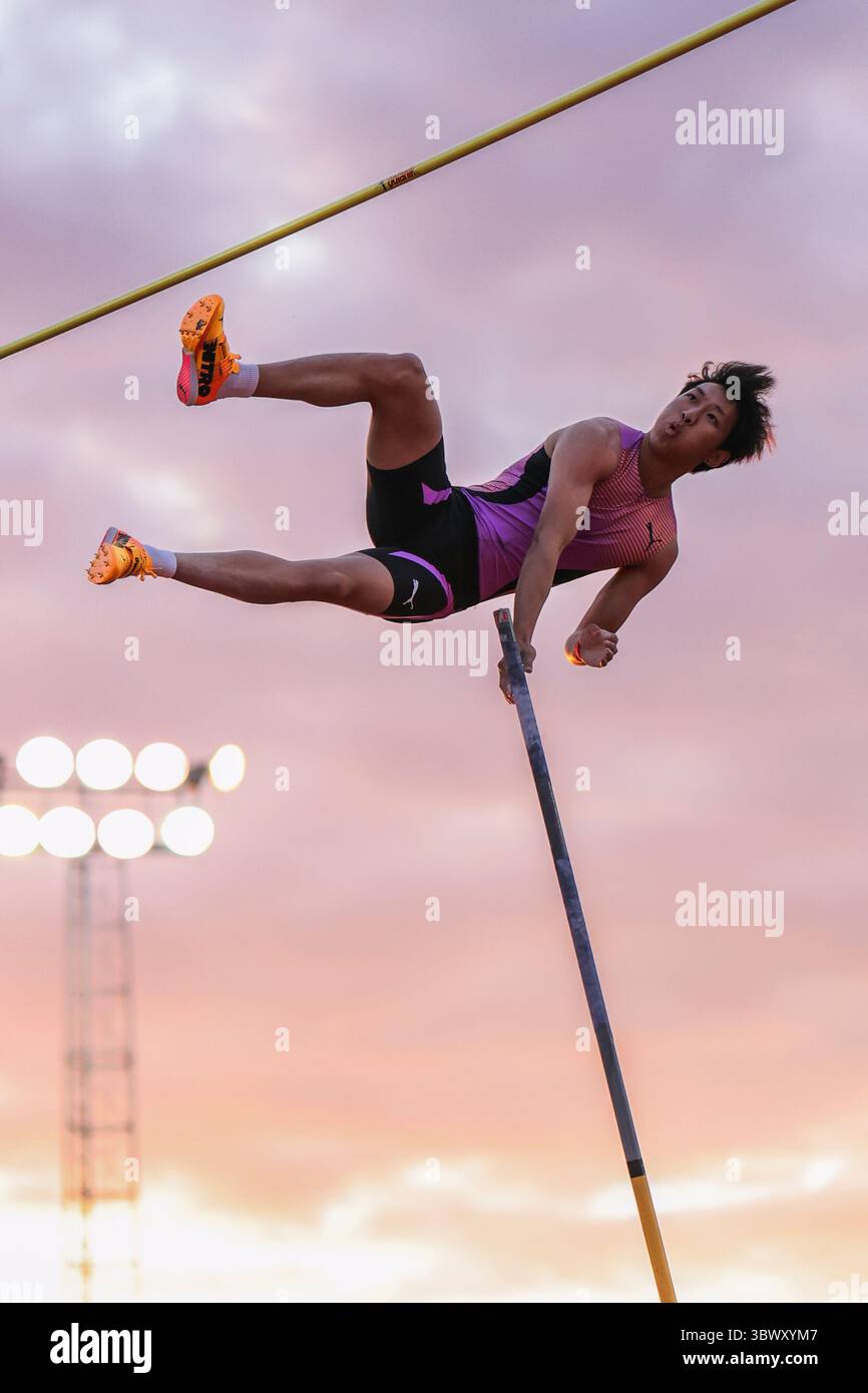 Tao Zhong (China) am 16.07.2025 beim Meeting International d'Athl?tisme ...
