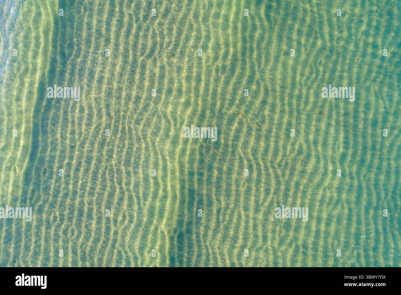 Calm Sea Water Texture with Sand Ripples on the Seafloor top down ...
