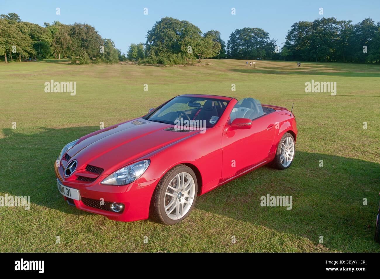 Red Slk A red Mercedes SLK car at a classic vehicle show in Yorkshire England ...