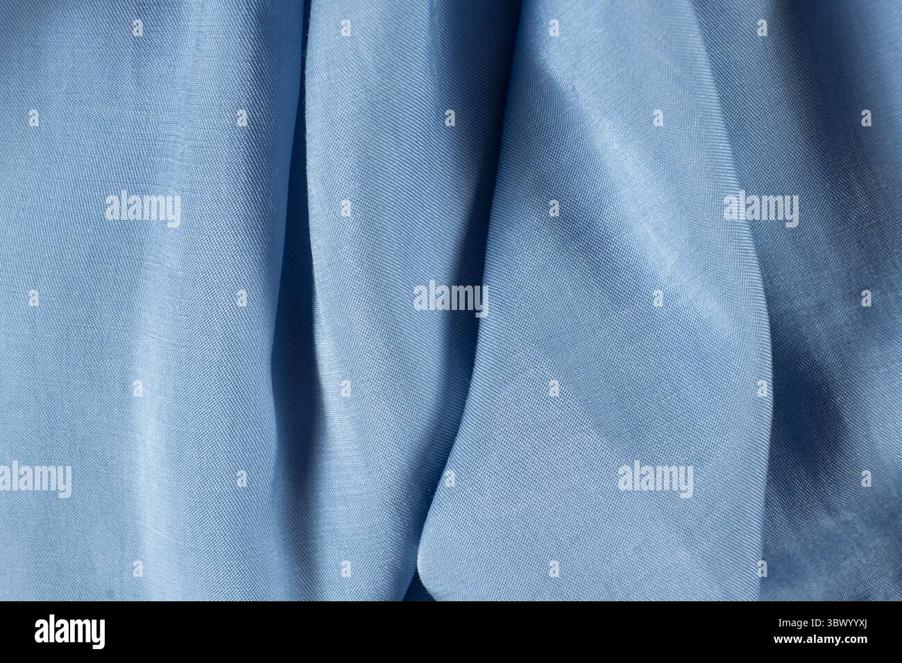 Blue Polyester Elastane Fabric Close-up Stock Photo