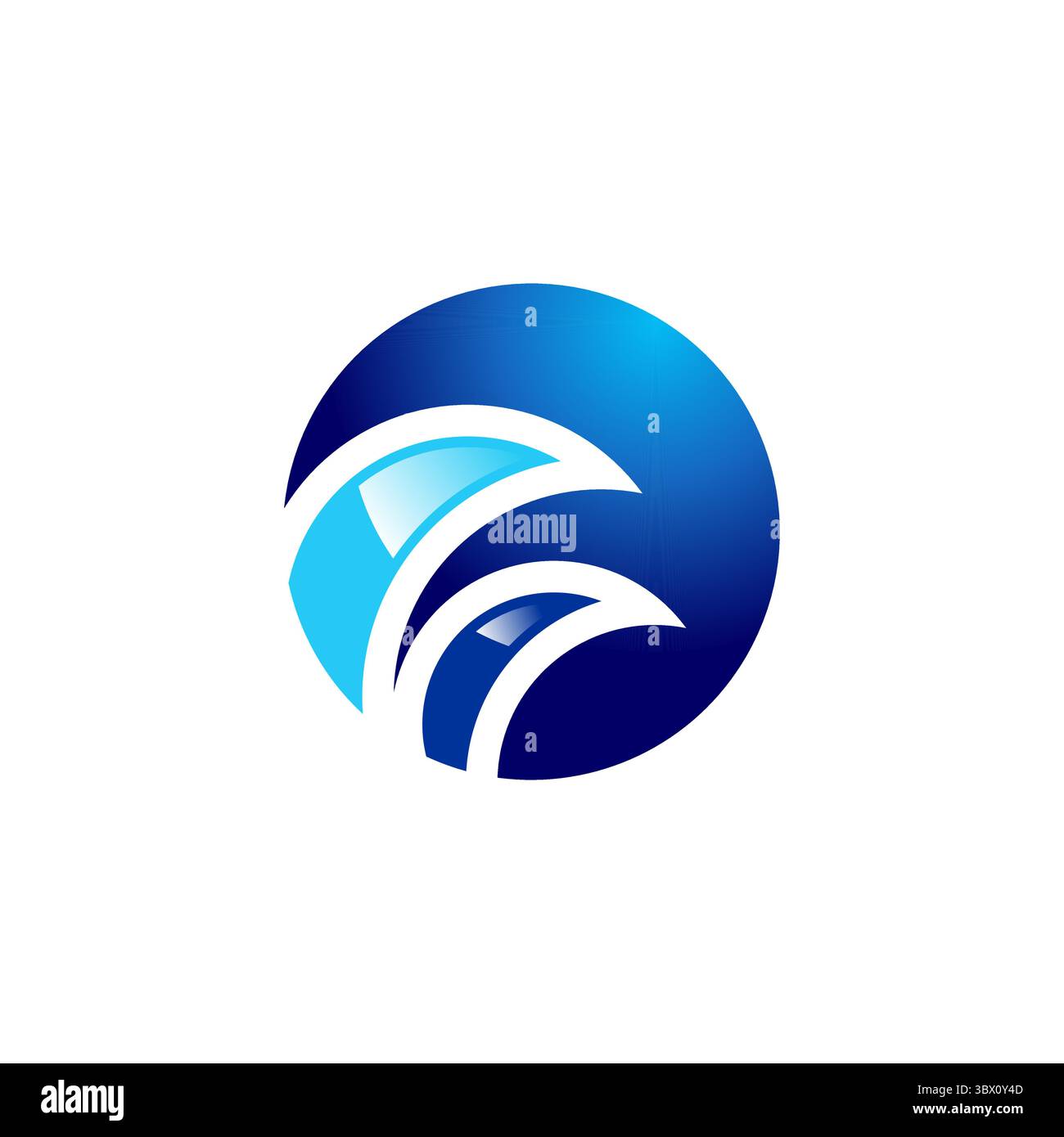 round circle wave logo, abstract elements sphere water wind symbol icon ...