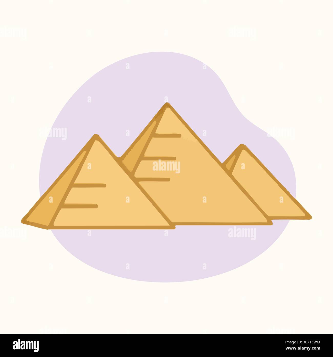 Flat minimal vector of Egyptian pyramids Stock Vector Image & Art - Alamy
