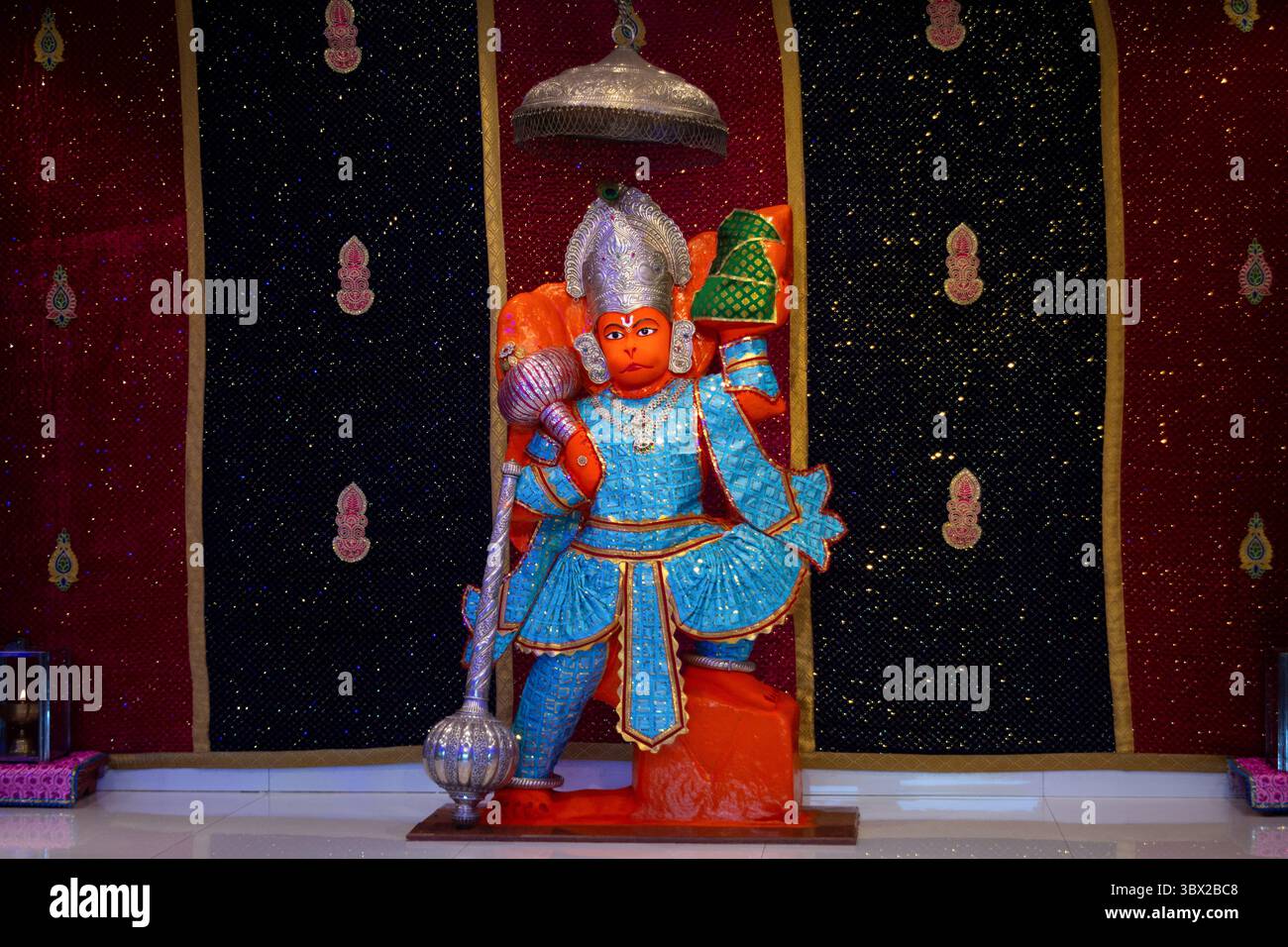 Statue of hindu lord hanuman in indore Stock Photo