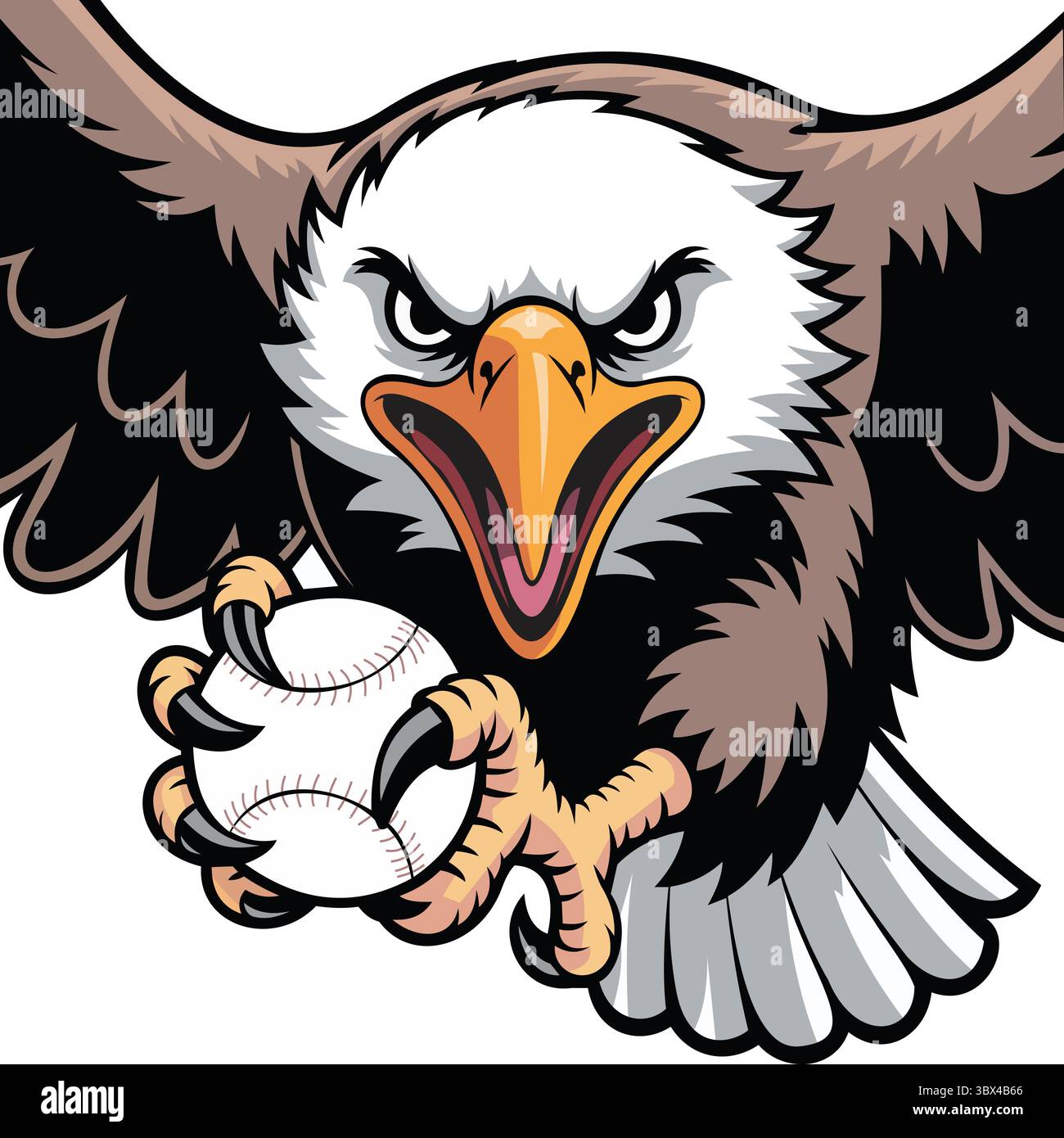  Fierce Eagle With Baseball Illustration Stock Vector Image Art Alamy