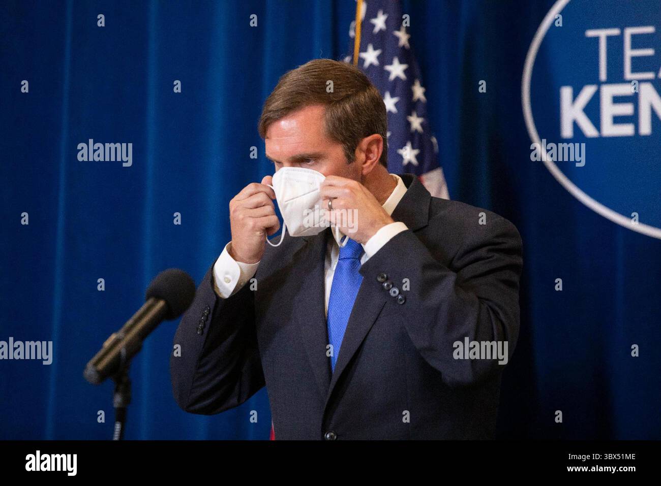 September 2, 2021: Gov. Andy Beshear speaks at the Capitol in Frankfort, Kentucky, on Sept. 1, 2021. (Credit Image: © Silas Walker/TNS via ZUMA Press Wire/TNS via ZUMA Press Wire) Stock Photo