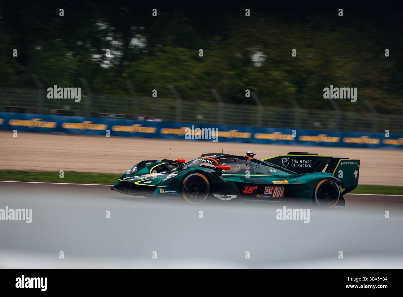 FIA WEC 6 Heures d'IMOLA 2025 Aston Martin Valkyrie AMR-LMH V12 go fast at the raceway Stock Photo