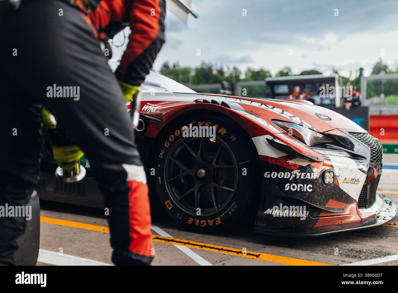 FIA WEC 6 Heures d'IMOLA 2025 Lexus RC F GT3 at the pit stop of the ...