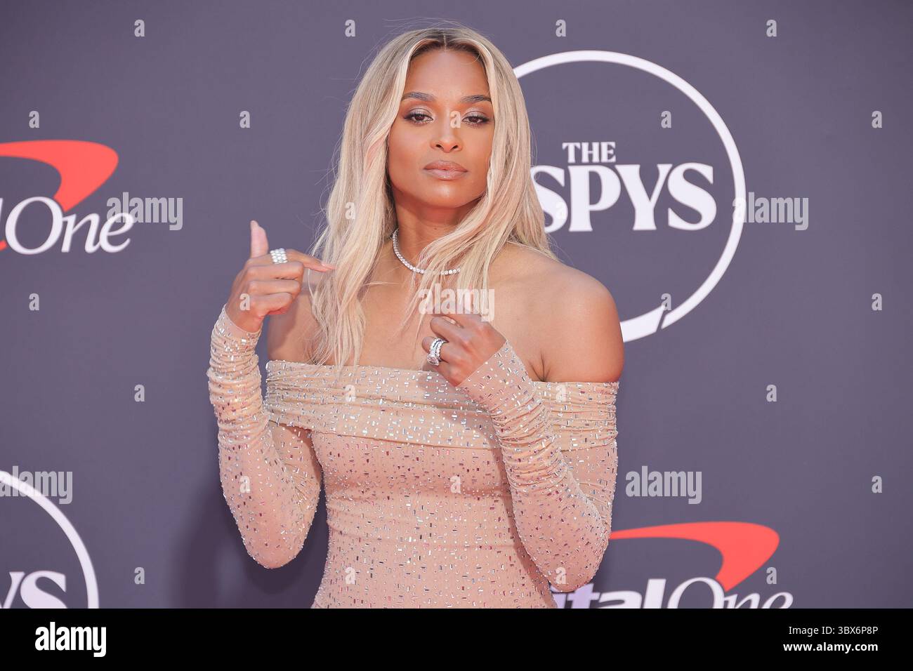 Ciara attends the 2025 ESPY Awards at Dolby Theatre on July 16, 2025 in Hollywood, California. Photo: CraSH/imageSPACE/MediaPunch Stock Photo