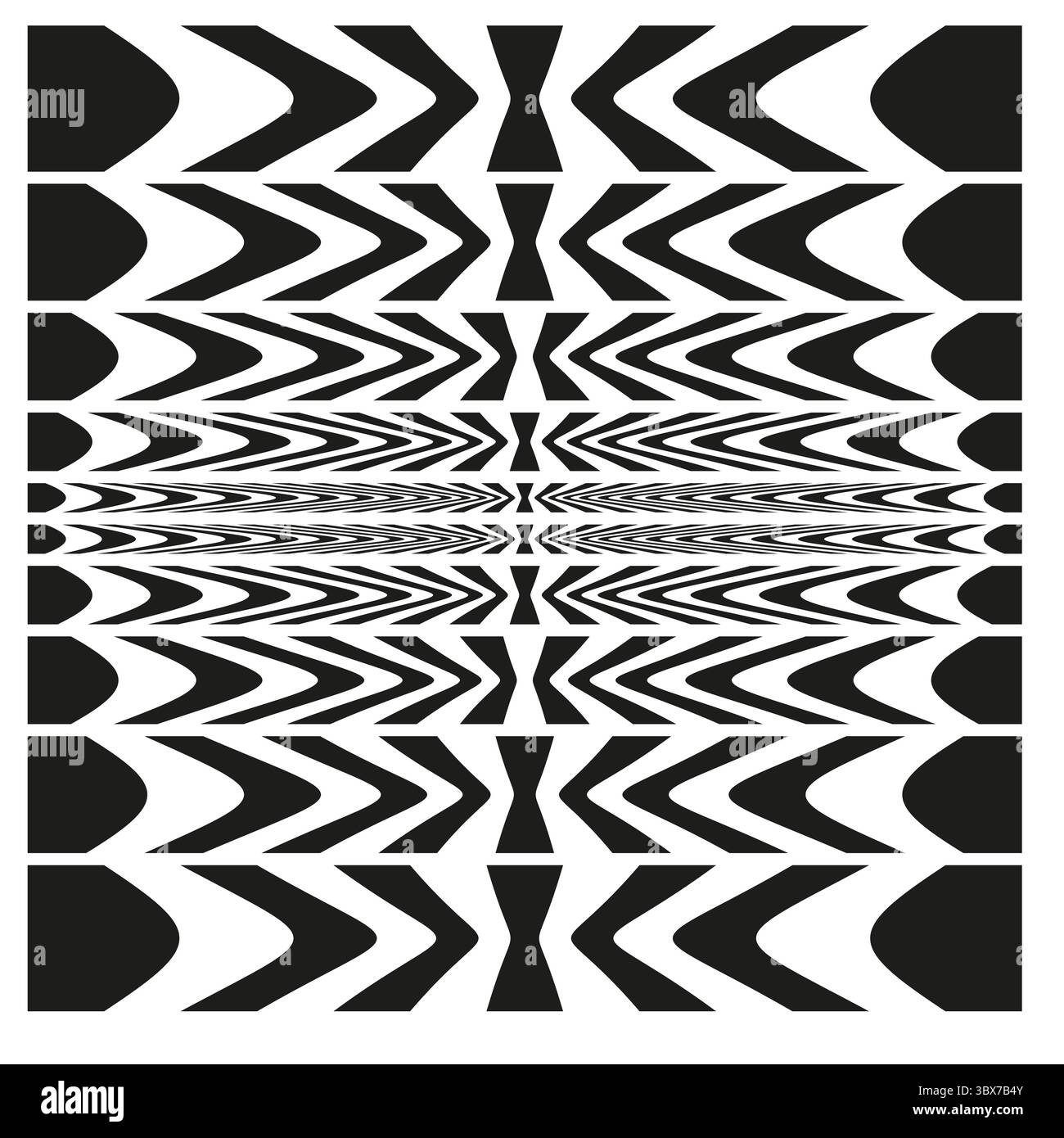 Abstract wave pattern. Repeating line design. Optical illusion Vector ...