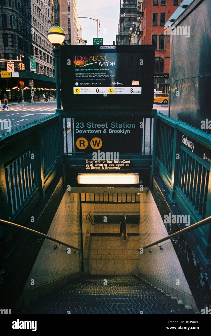 Entrance to 23rd Street Subway Station in Manhattan, New York City ...
