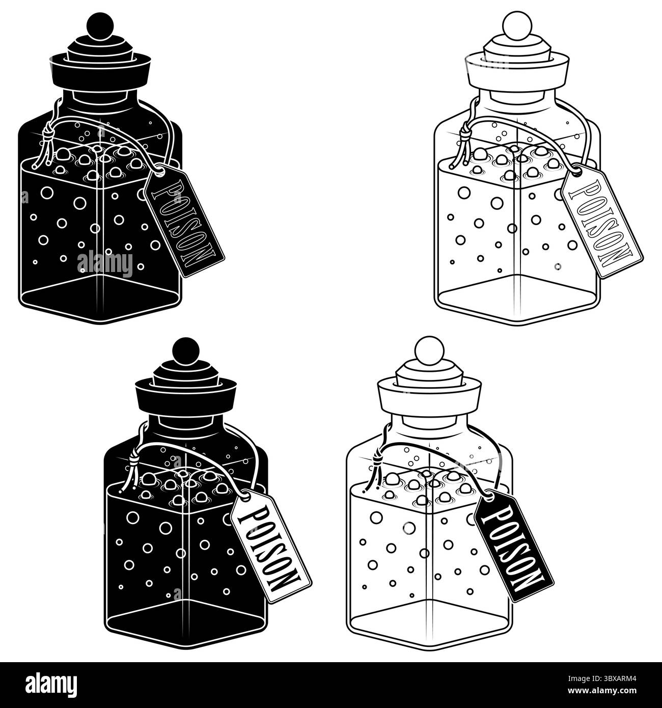 Potion label Black and White Stock Photos & Images - Alamy