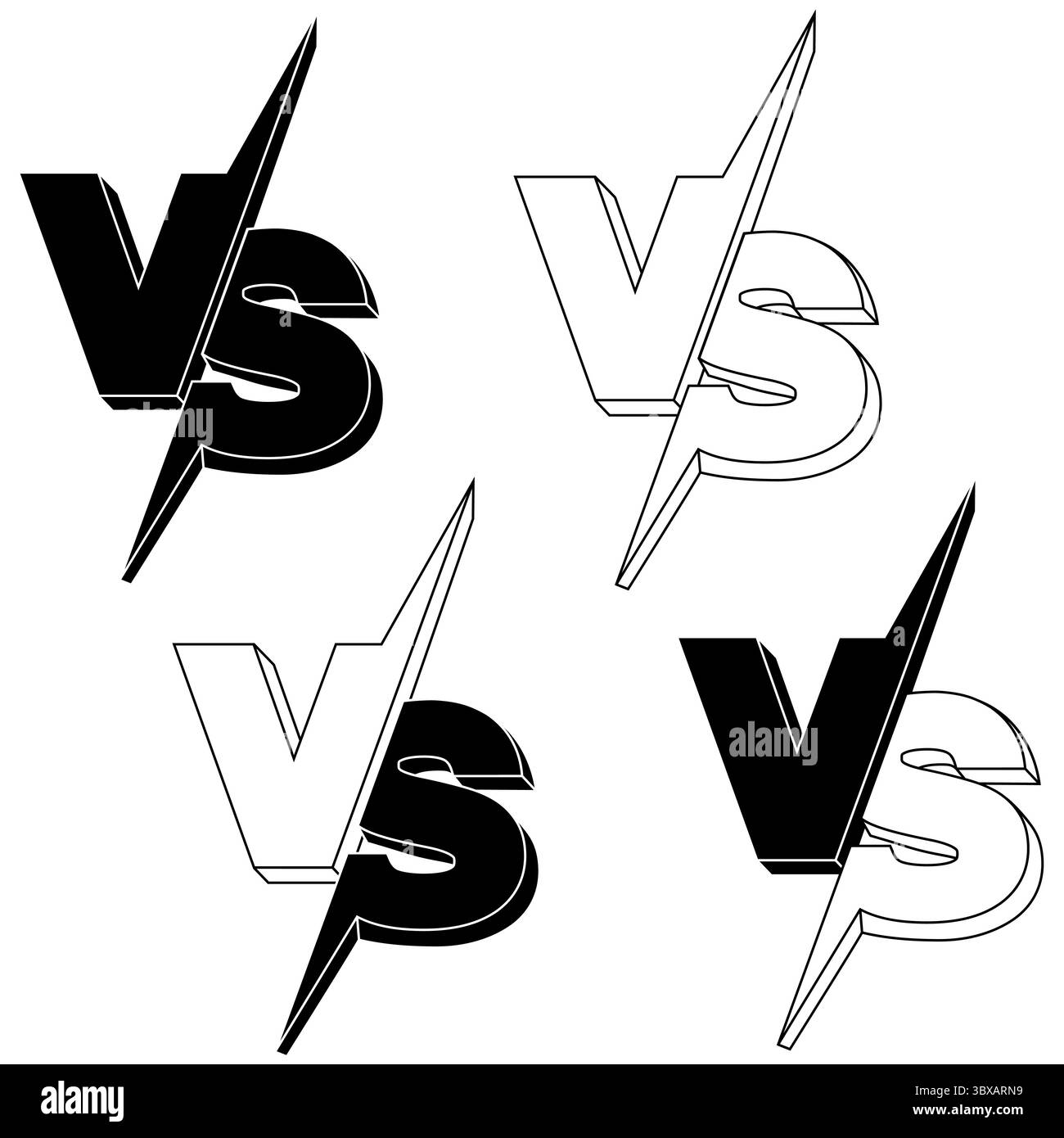 VS Typography for Sports, Fighting, Competition, Battle, Match, Game ...