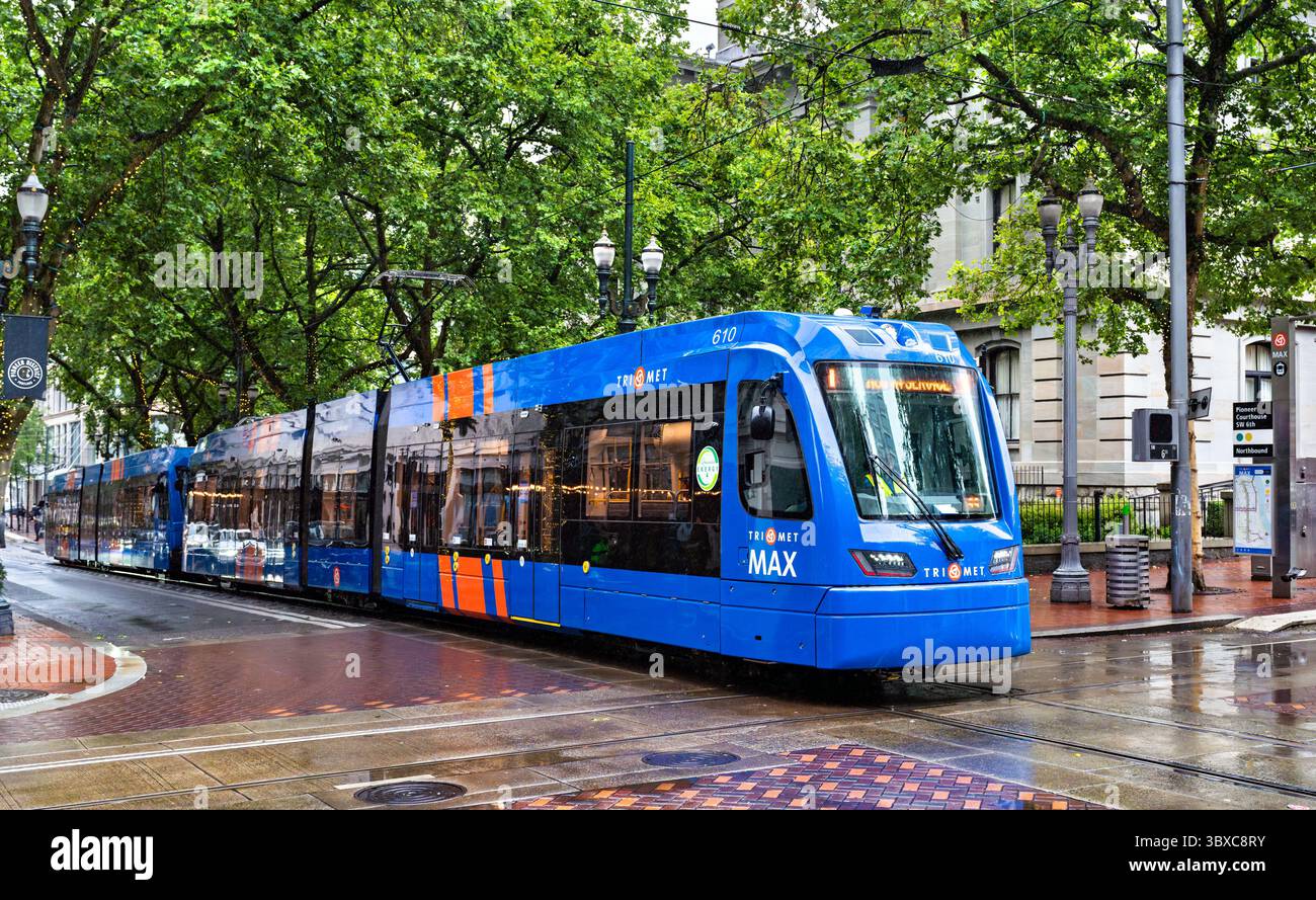Portland, Oregon - June 21, 2025: TriMet MAX light rail train at ...