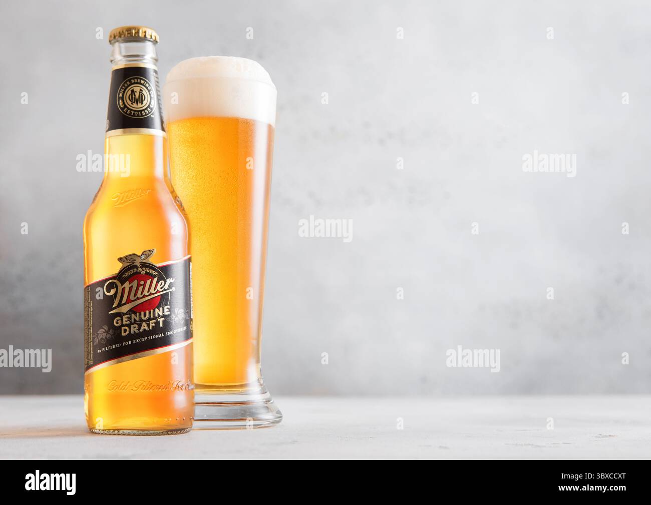 Miller genuine draft beer bottle hi-res stock photography and 