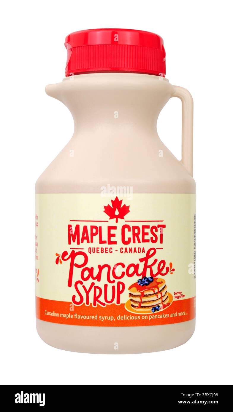 Maple Crest Canadian maple flavoured pancake syrup in a 330g plastic ...