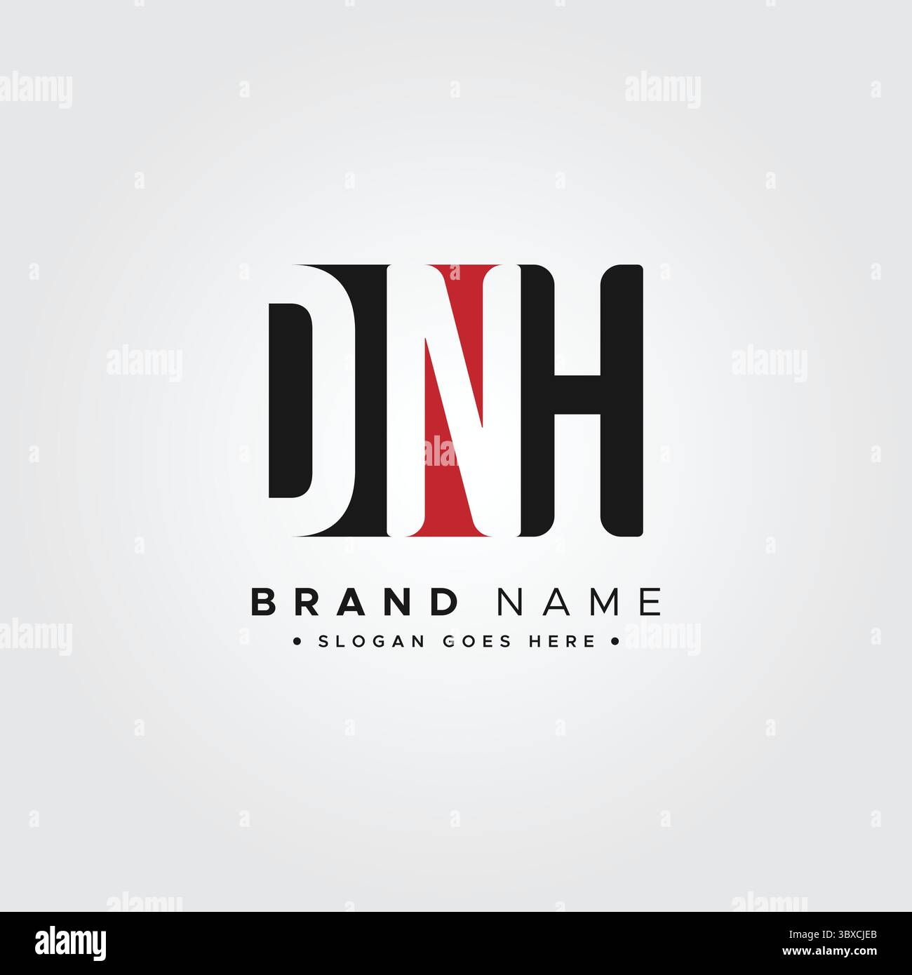 DNH Vector Logo Template - Creative Icon for Initial Letters D, N and H Stock Vector