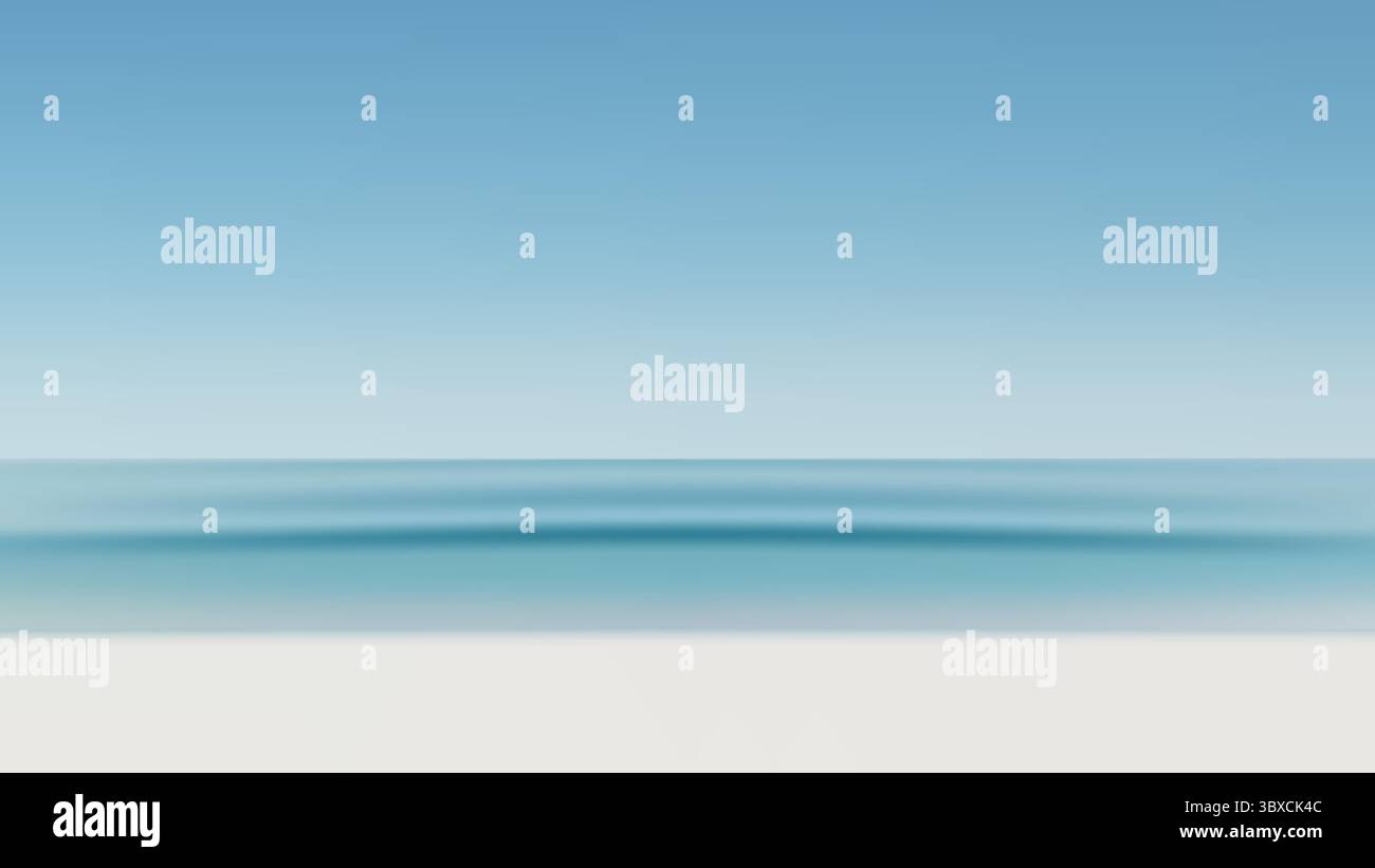 Blue sky coastal scene Stock Vector