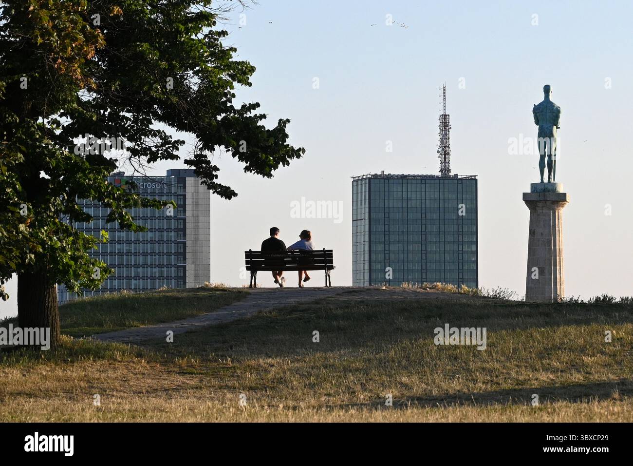 Belgrade, Serbia - June 22, 2025: A people are resting in Kalemegdan Park in Belgrade. Stock Photo