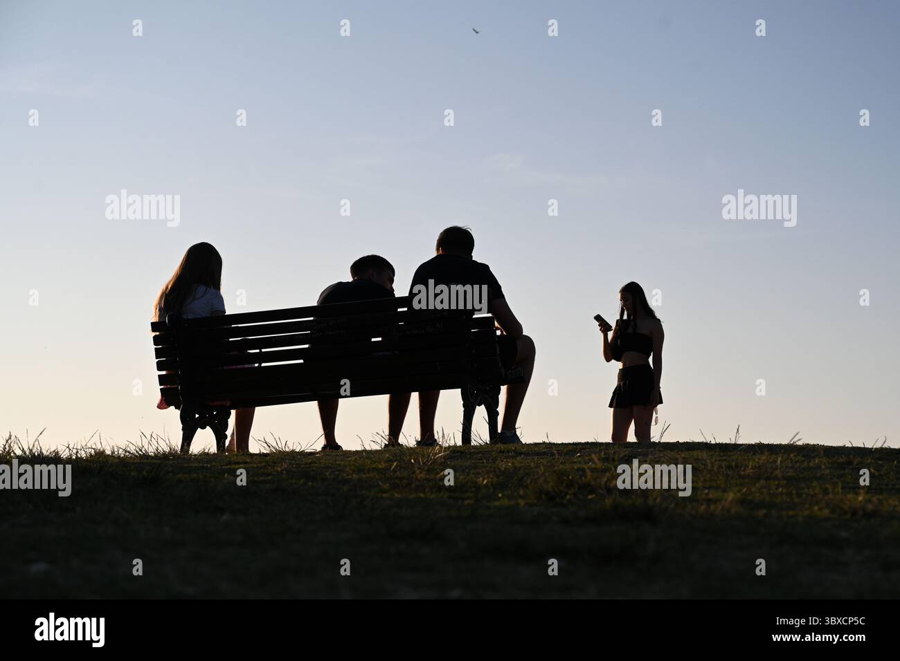 Belgrade, Serbia - June 22, 2025: A people are resting in Kalemegdan Park in Belgrade. Stock Photo