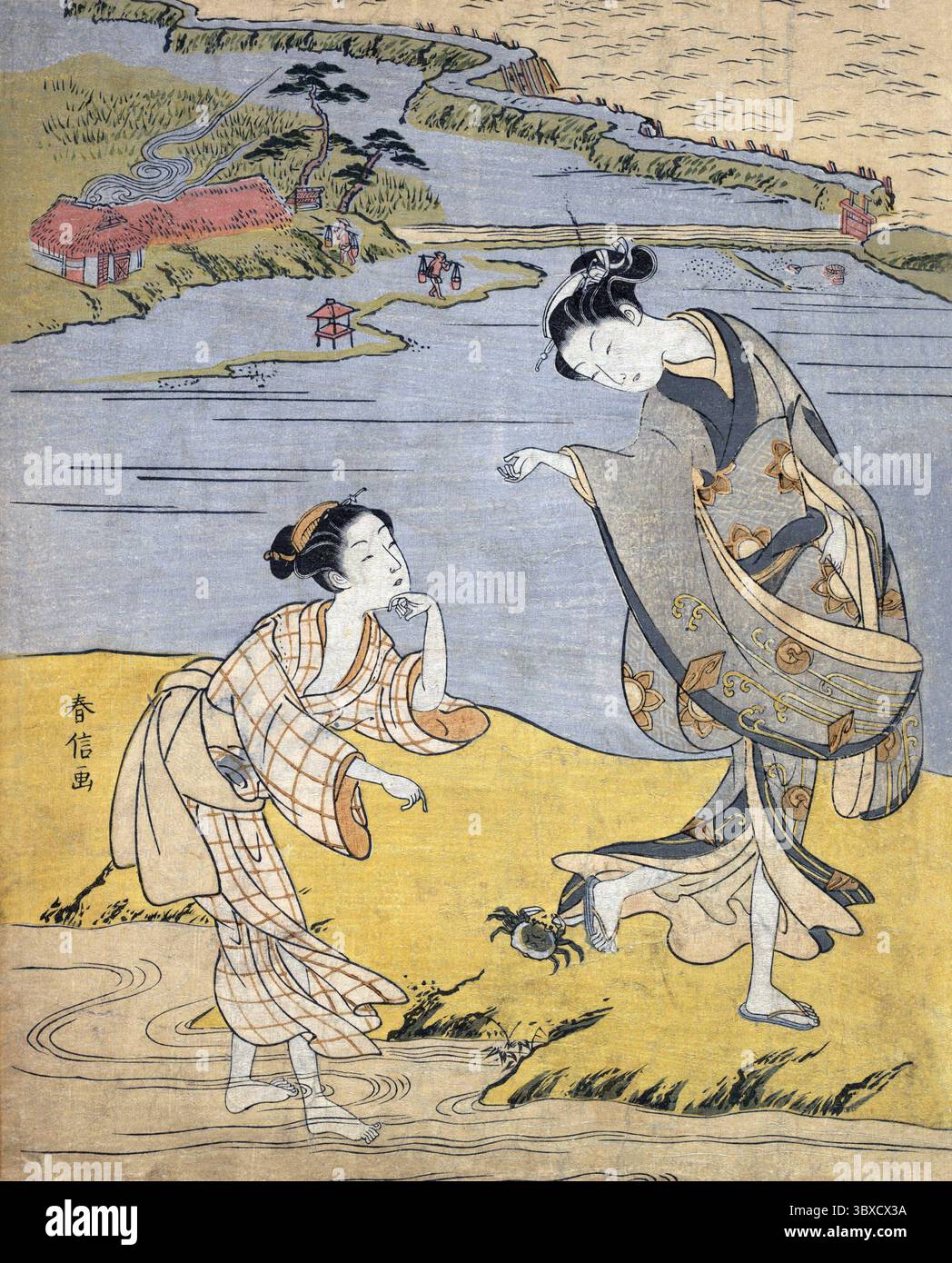 The Clinging Crab. Artist: Suzuki Harunobu (Japanese, 1725-1770