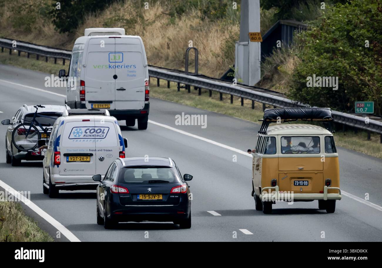 BREDA - Holiday traffic on the A58 near Breda, travelers are heading to ...