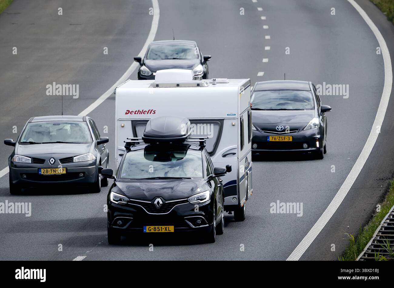 BREDA - Holiday traffic on the A58 near Breda, travelers are heading to ...