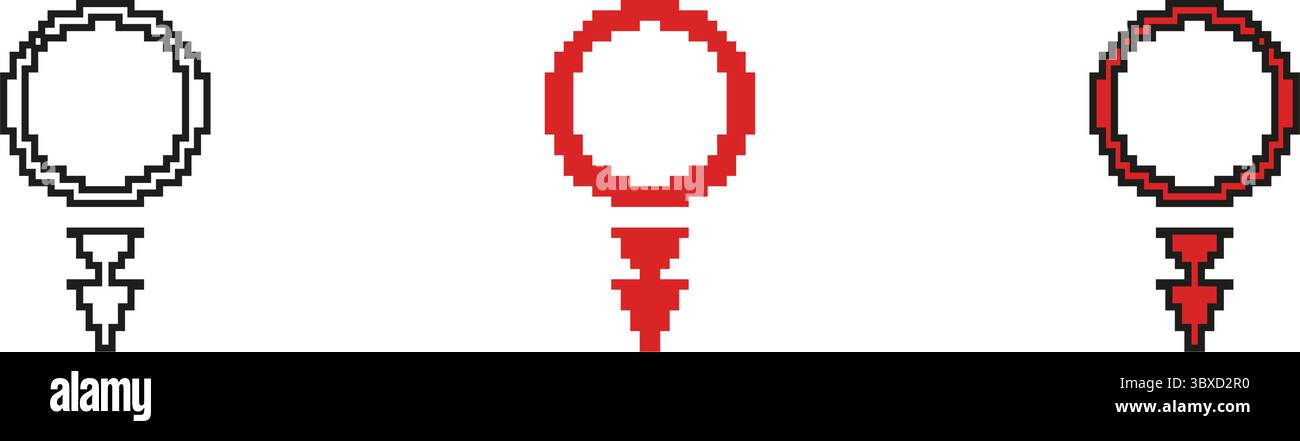 Male Symbol Pixel Art Icon Set. Masculinity, Gender Identity, And Male ...