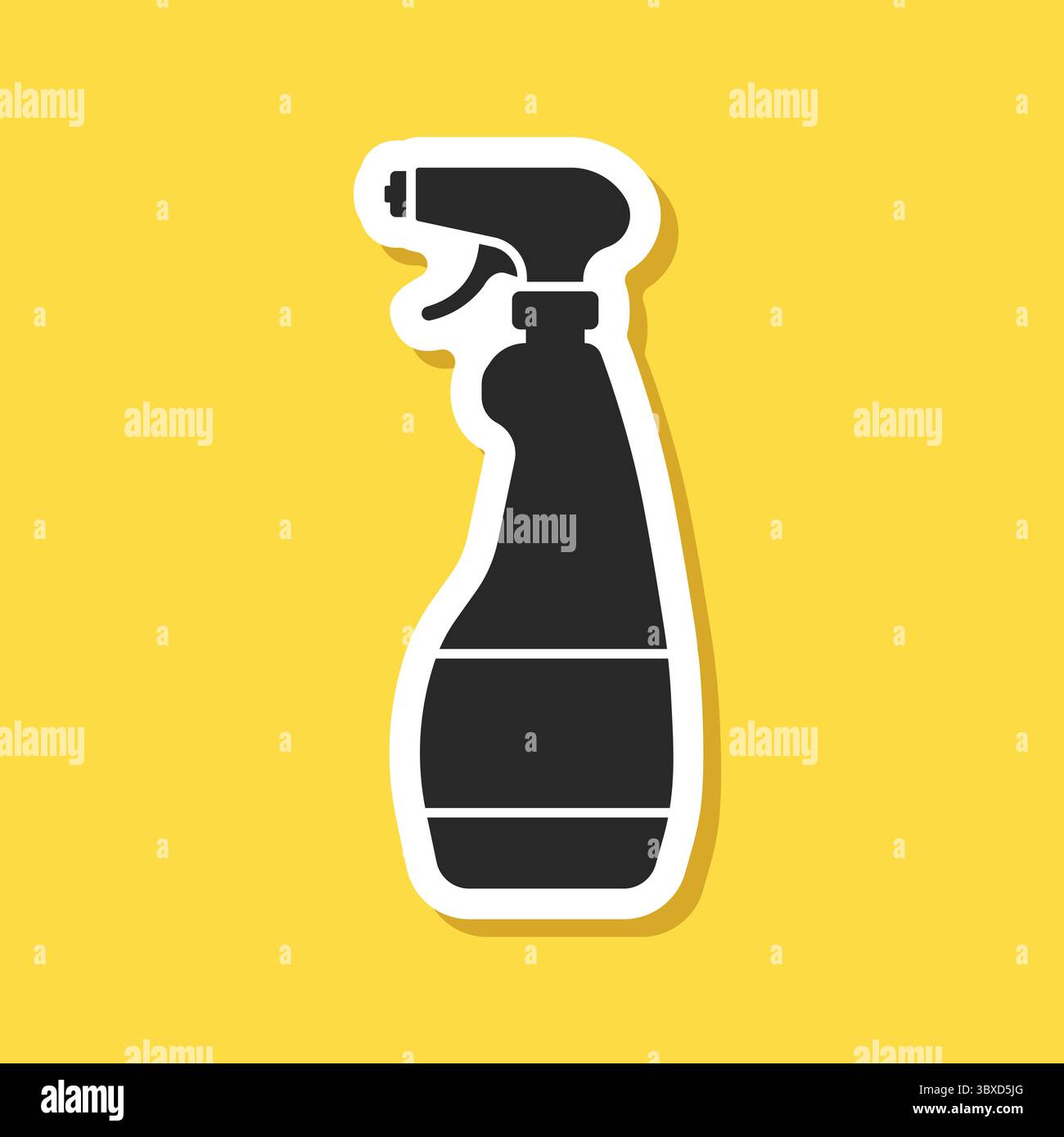 Spray can sticker icon in flat style. Aerosol bottle vector ...