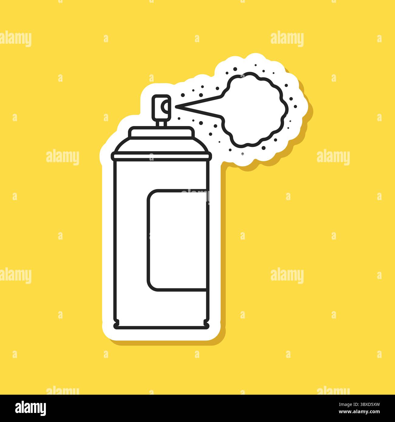 Spray can sticker icon in flat style. Aerosol bottle vector ...