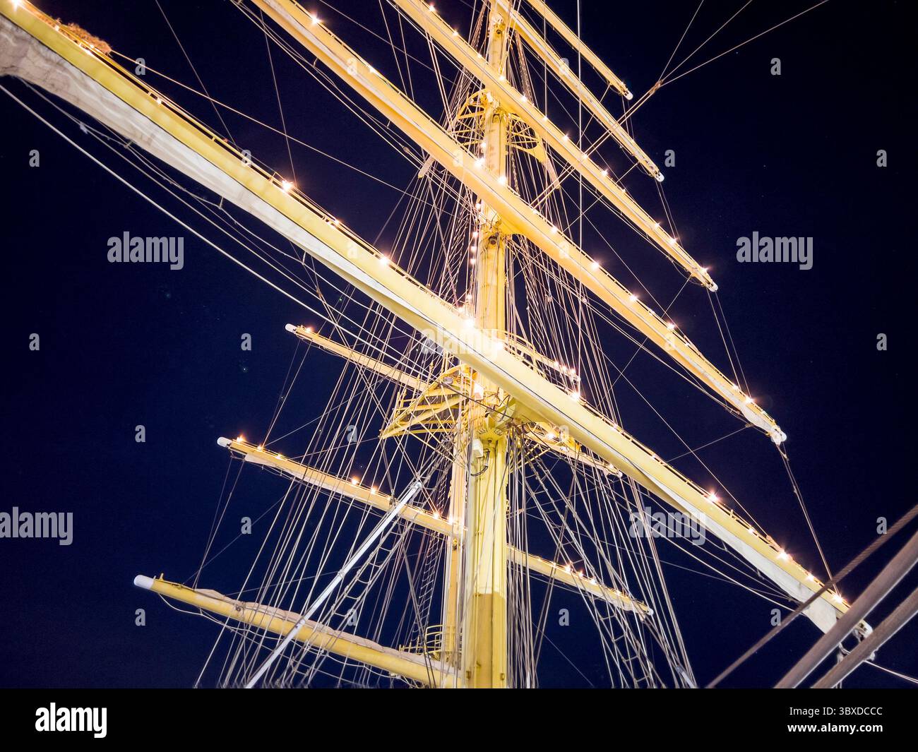 The mast of one of the largest sailing ships in the world Stock Photo ...