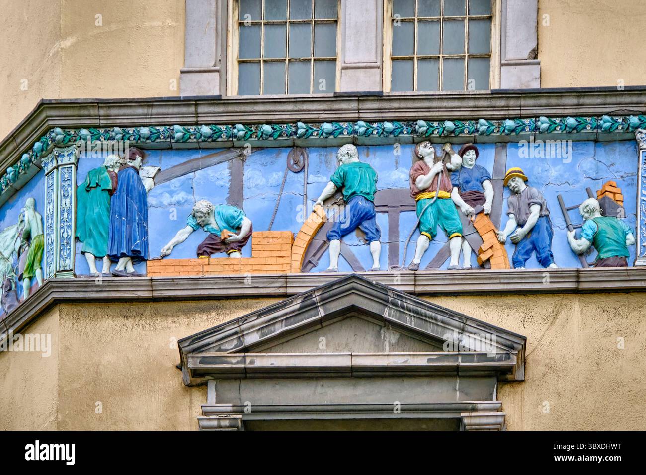 Detail of a building, Sunlight Chambers, Essex Quay. Dublin, Republic of Ireland Stock Photo