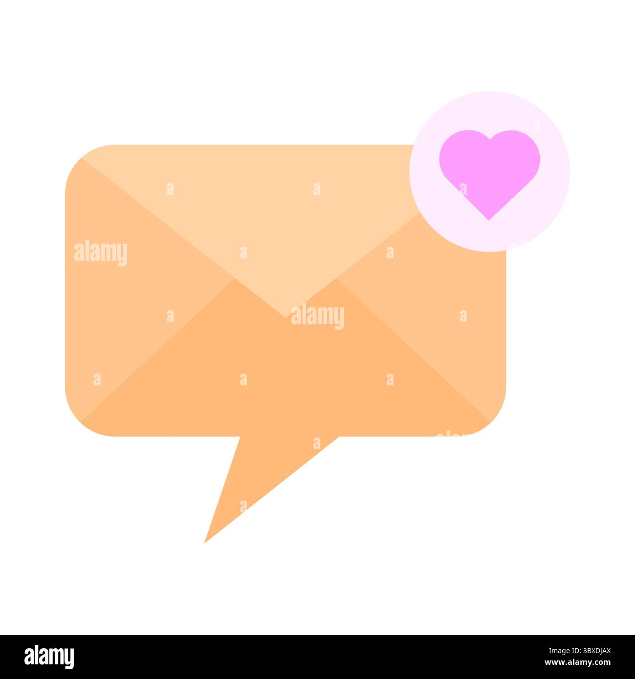 Love message icon. Romantic email bubble. Heart like Vector. Soft ...