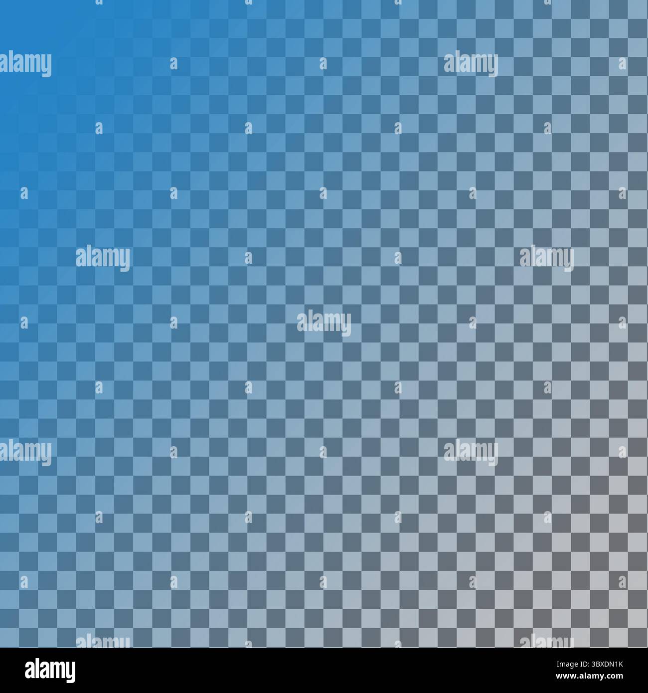 Blue gradient background. Transparency grid pattern. Upper left lighter. Shaded checkered texture. Stock Vector