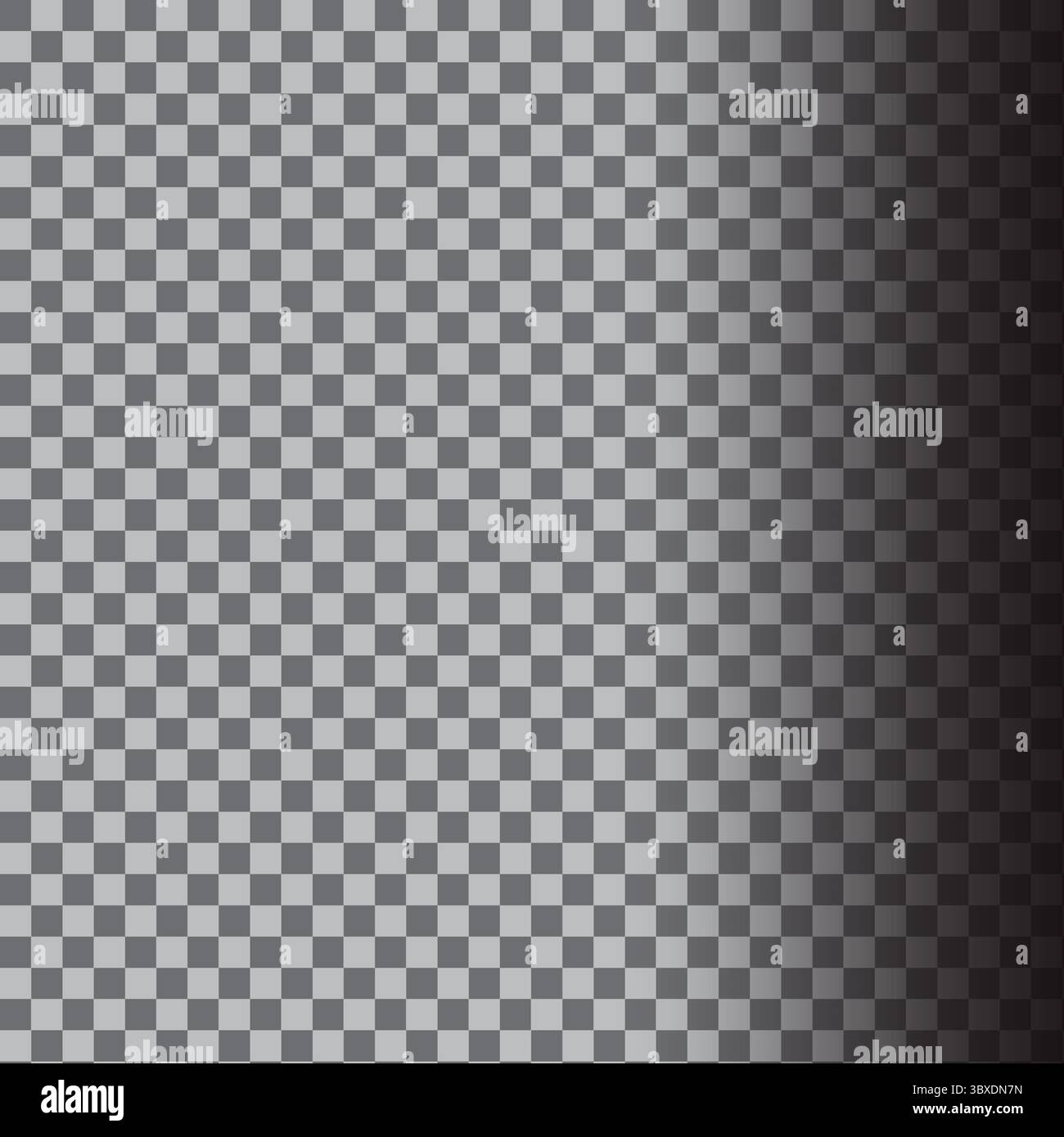 Checker gradient background. Transparent grid pattern. Dark side fade. Vector backdrop texture. Stock Vector