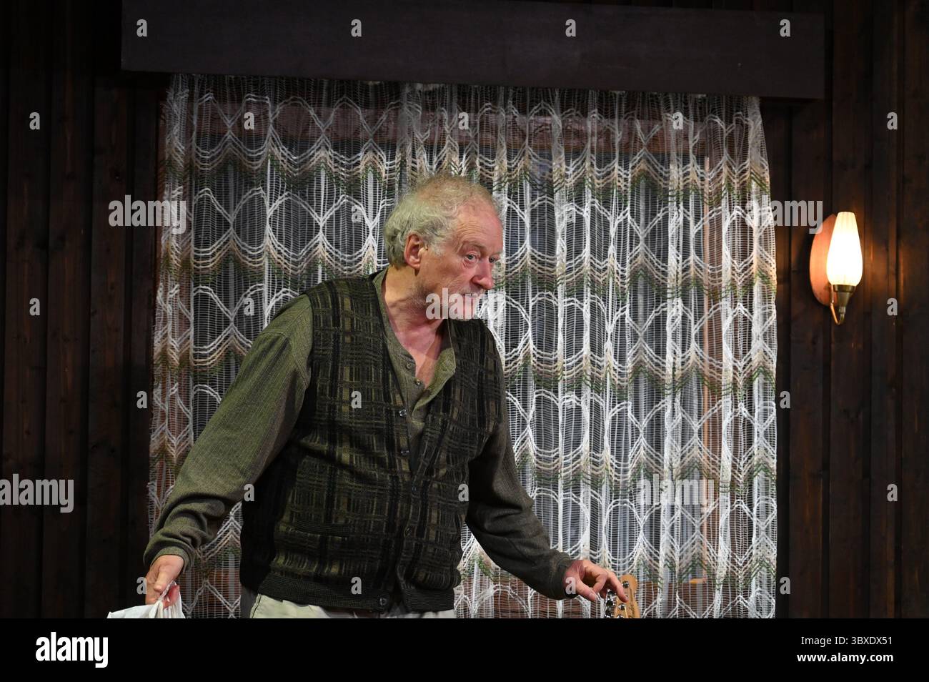 The Festival d'Avignon 'IN', 2025 'The Wild Duck', play by Thomas Ostermeier based on the text by Henrik Ibsen, performed in German at the Opéra du Grand Avignon, on 5 July 2025    with Thomas Bading, Marie Burchard,Stephanie Eidt, Marcel Kohler, Magdalena Lermer, Falk Rockstroh, David Ruland, Stefan Stern credit:Jacky Godard/Photo12 Stock Photo