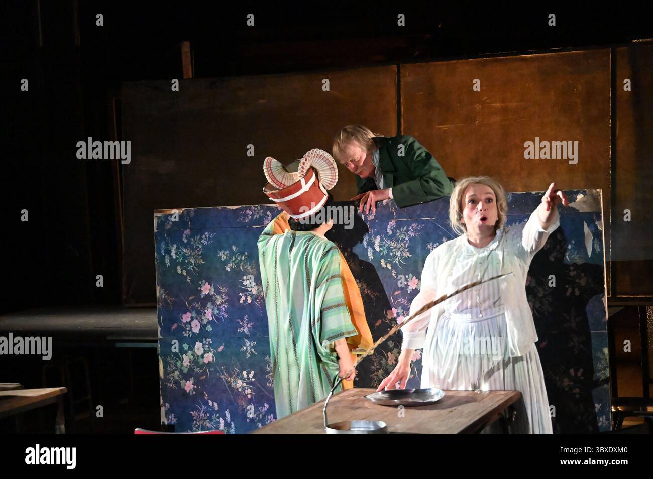 The Festival d'Avignon 'IN', 2025 ITEM, play by François Tanguy - Théâtre du Radeau performed at the Gymnase of the Lycée Mistral, on 6 July 2025    With Frode Bjørnstad, Laurence Chable, Martine Dupé, Erik Gerken, Vincent Joly credit:Jacky Godard/Photo12 Stock Photo