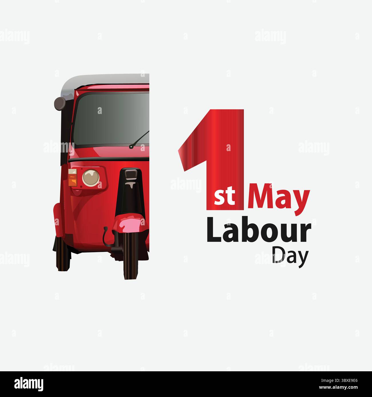 1st May Labour Day Illustration vector-based drawing Stock Vector